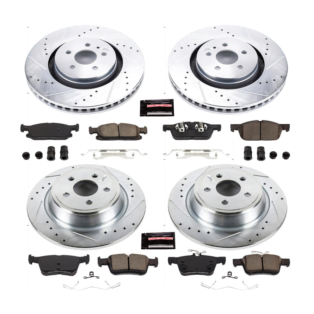 Power Stop 17-18 Lincoln Continental Front & Rear Z23 Evolution Sport Brake Kit