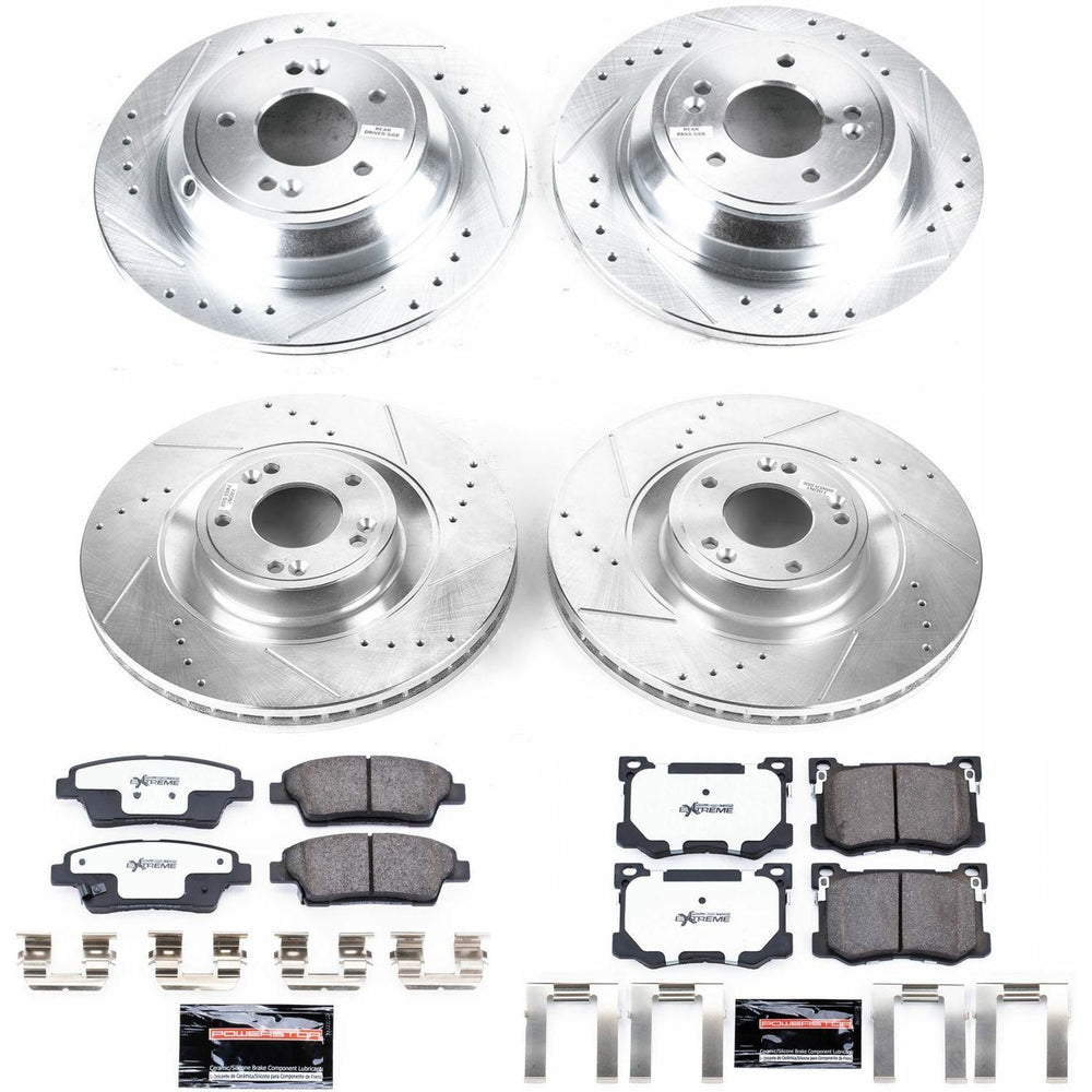 Power Stop 15-16 Hyundai Genesis Front & Rear Z26 Street Warrior Brake Kit