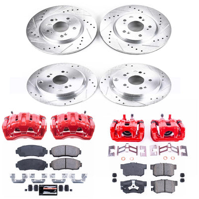 Power Stop 07-11 Honda CR-V Front & Rear Z23 Evolution Sport Brake Kit w/Calipers