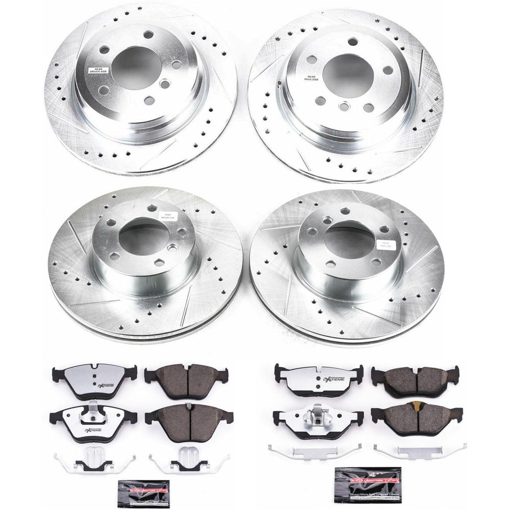 Power Stop 11-12 BMW 328i xDrive Front & Rear Z26 Street Warrior Brake Kit