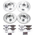Power Stop 11-12 BMW 328i xDrive Front & Rear Z26 Street Warrior Brake Kit