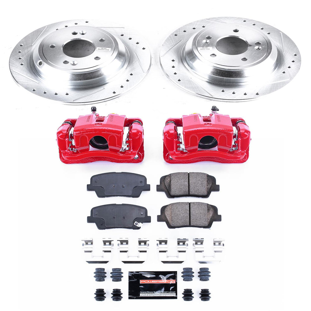 Power Stop 2009 Hyundai Genesis Rear Z23 Evolution Sport Brake Kit w/Calipers