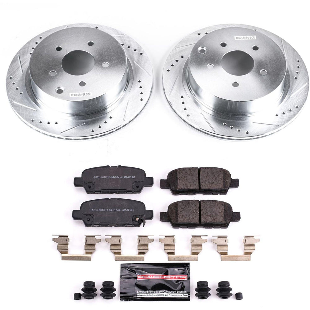 Power Stop 18-19 Infiniti Q50 Rear Z23 Evolution Sport Brake Kit w/Calipers