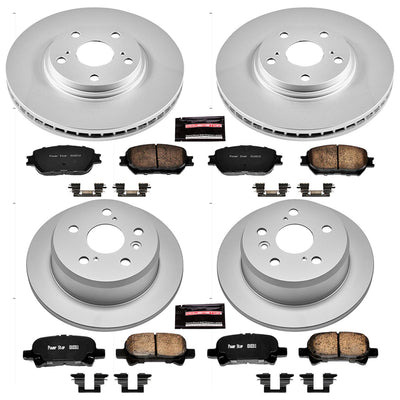 Power Stop 02-04 Toyota Camry Front & Rear Z17 Evolution Geomet Coated Brake Kit