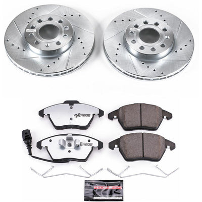 Power Stop 2010 Volkswagen Golf Front & Rear Z26 Street Warrior Brake Kit w/Calipers