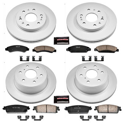 Power Stop 07-08 Cadillac Escalade Front & Rear Z17 Evolution Geomet Coated Brake Kit