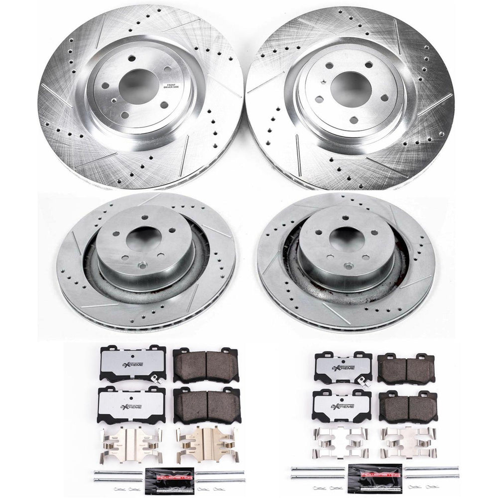 Power Stop 08-13 Infiniti G37 Front & Rear Z26 Street Warrior Brake Kit