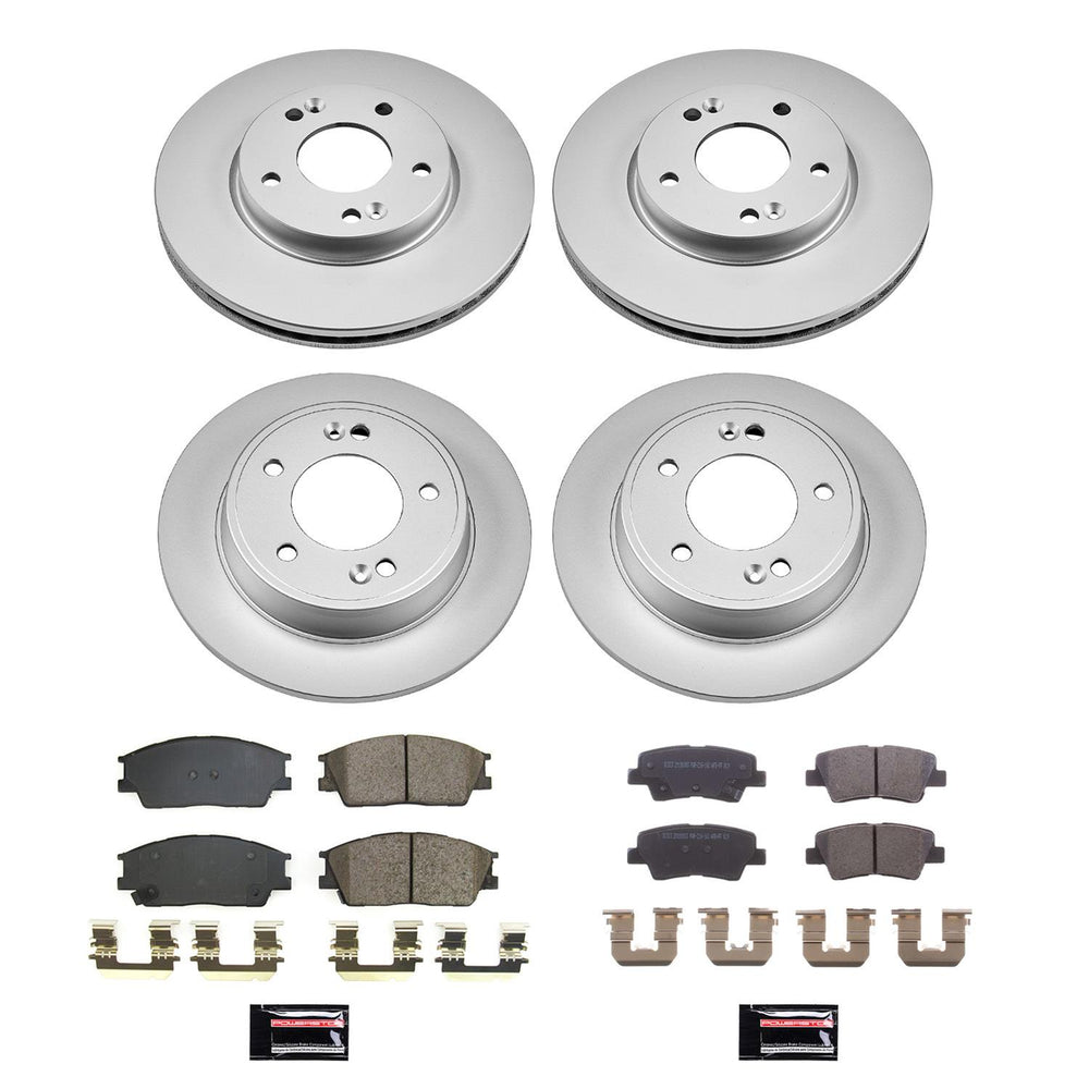 Power Stop 20-21 Kia Soul Front & Rear Z17 Coated Brake Kit