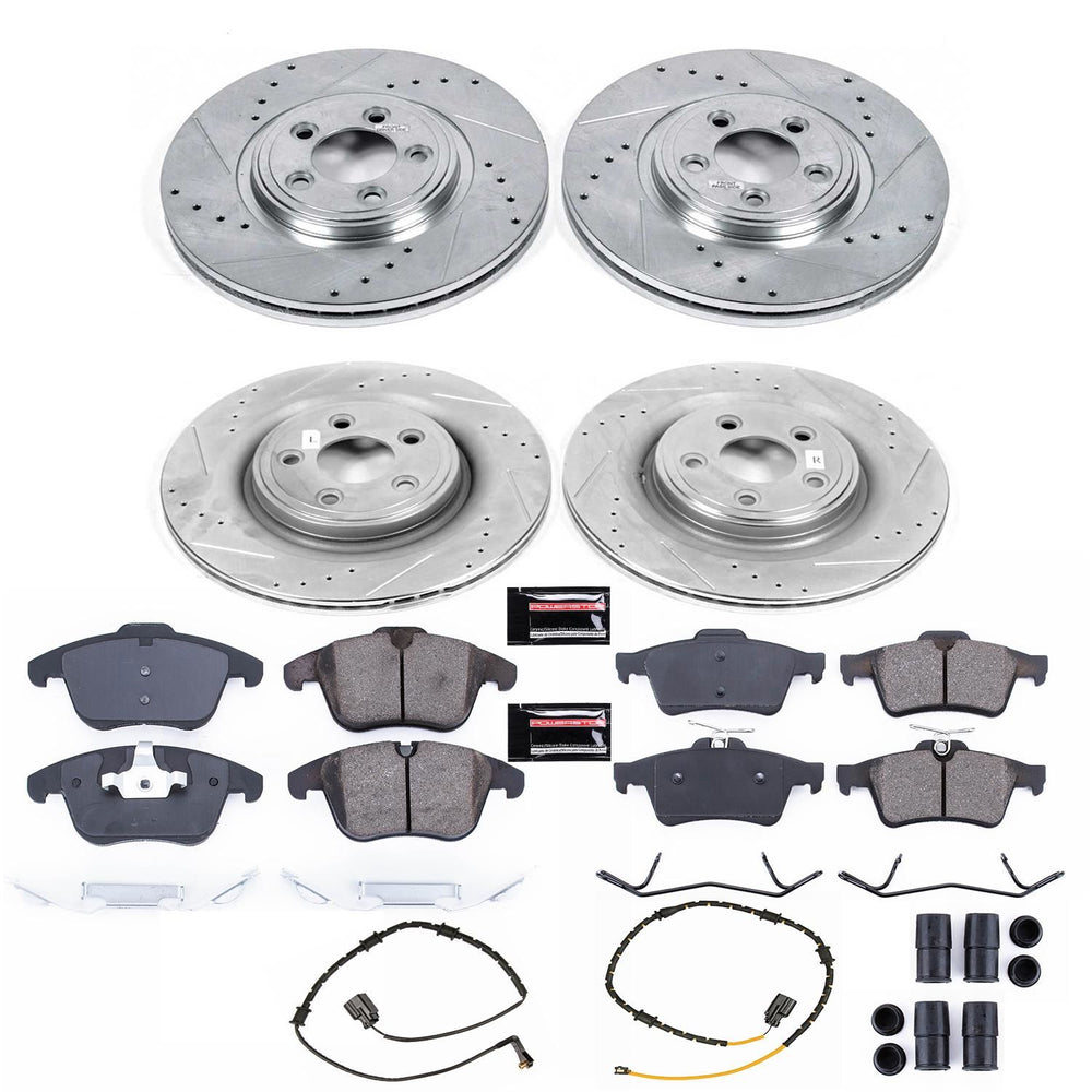 Power Stop 13-15 Jaguar XF Front & Rear Z23 Evolution Sport Brake Kit