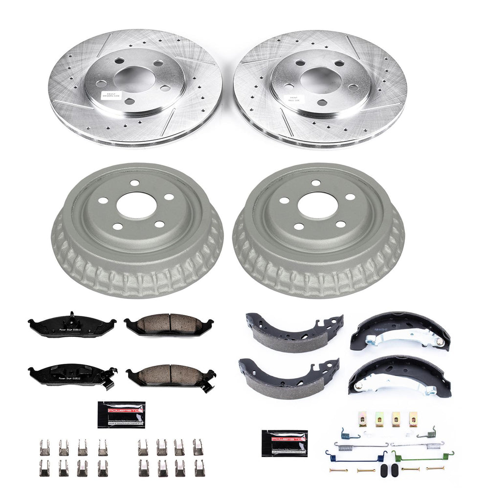Power Stop 97-00 Chrysler Cirrus Front & Rear Z23 Evolution Sport Brake Kit