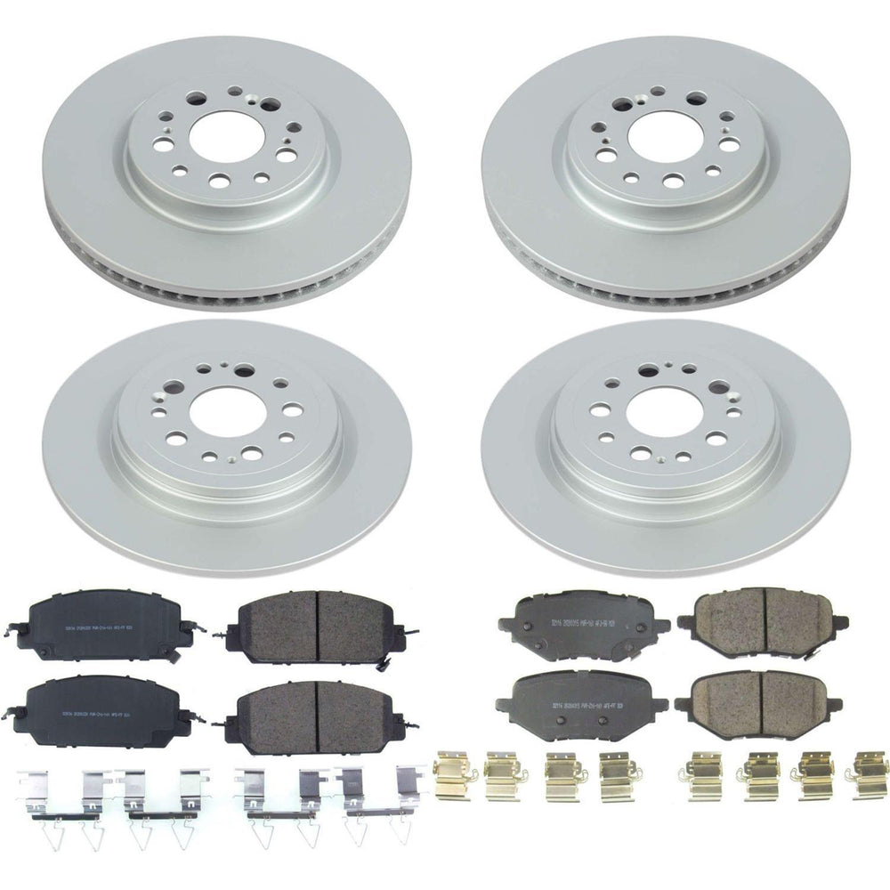 Power Stop 17-19 Honda Clarity Front & Rear Z17 Evolution Geomet Coated Brake Kit