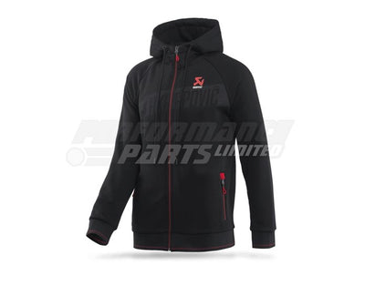 Akrapovic Mens Corpo Zip Hoodie Black - 2XL