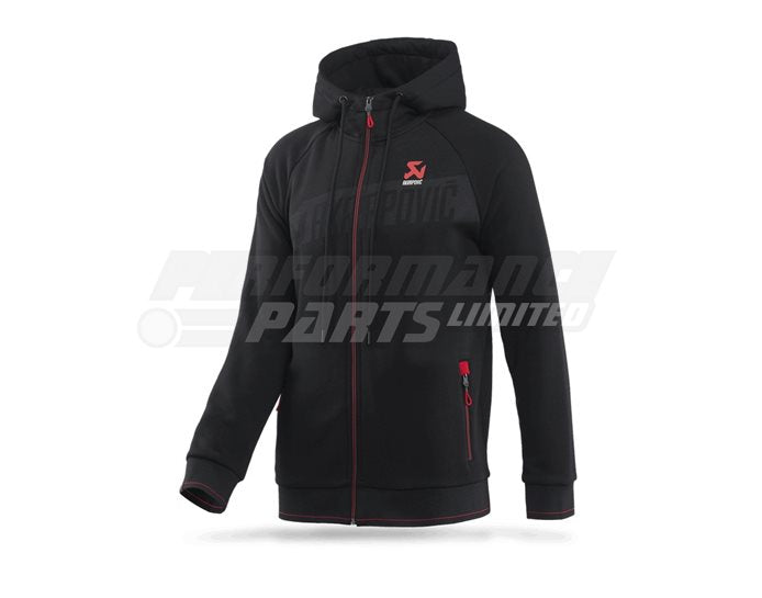Akrapovic Mens Corpo Zip Hoodie Black - 2XL