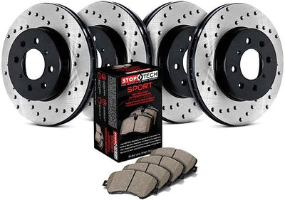 Stoptech 09-11 Mini Cooper Sport Axle Pack Drilled 4 Wheel Kit