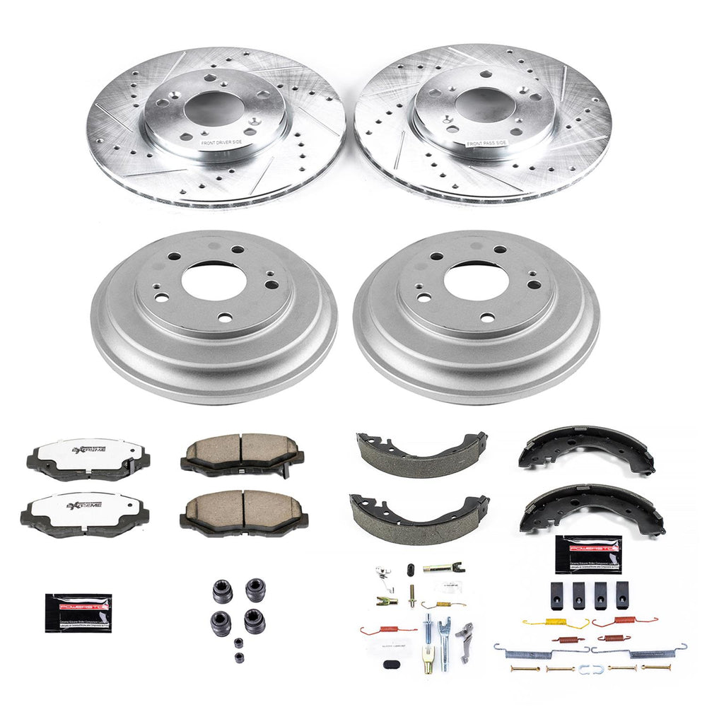 Power Stop 13-15 Honda Civic Front & Rear Z26 Street Warrior Brake Kit