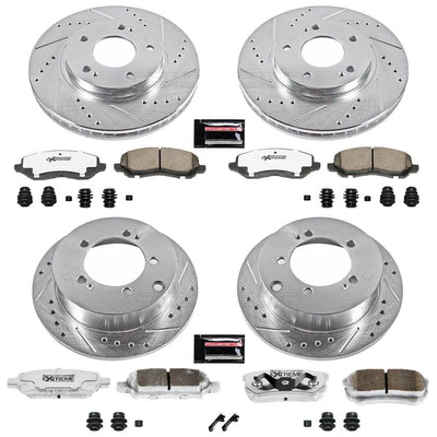 Power Stop 04-06 Mitsubishi Lancer Front & Rear Z26 Street Warrior Brake Kit