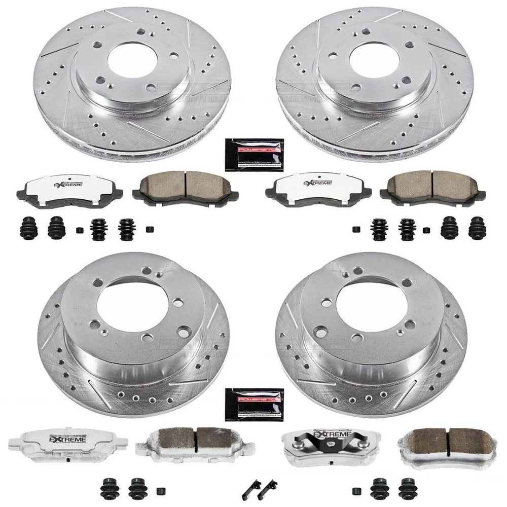 Power Stop 04-06 Mitsubishi Lancer Front & Rear Z26 Street Warrior Brake Kit
