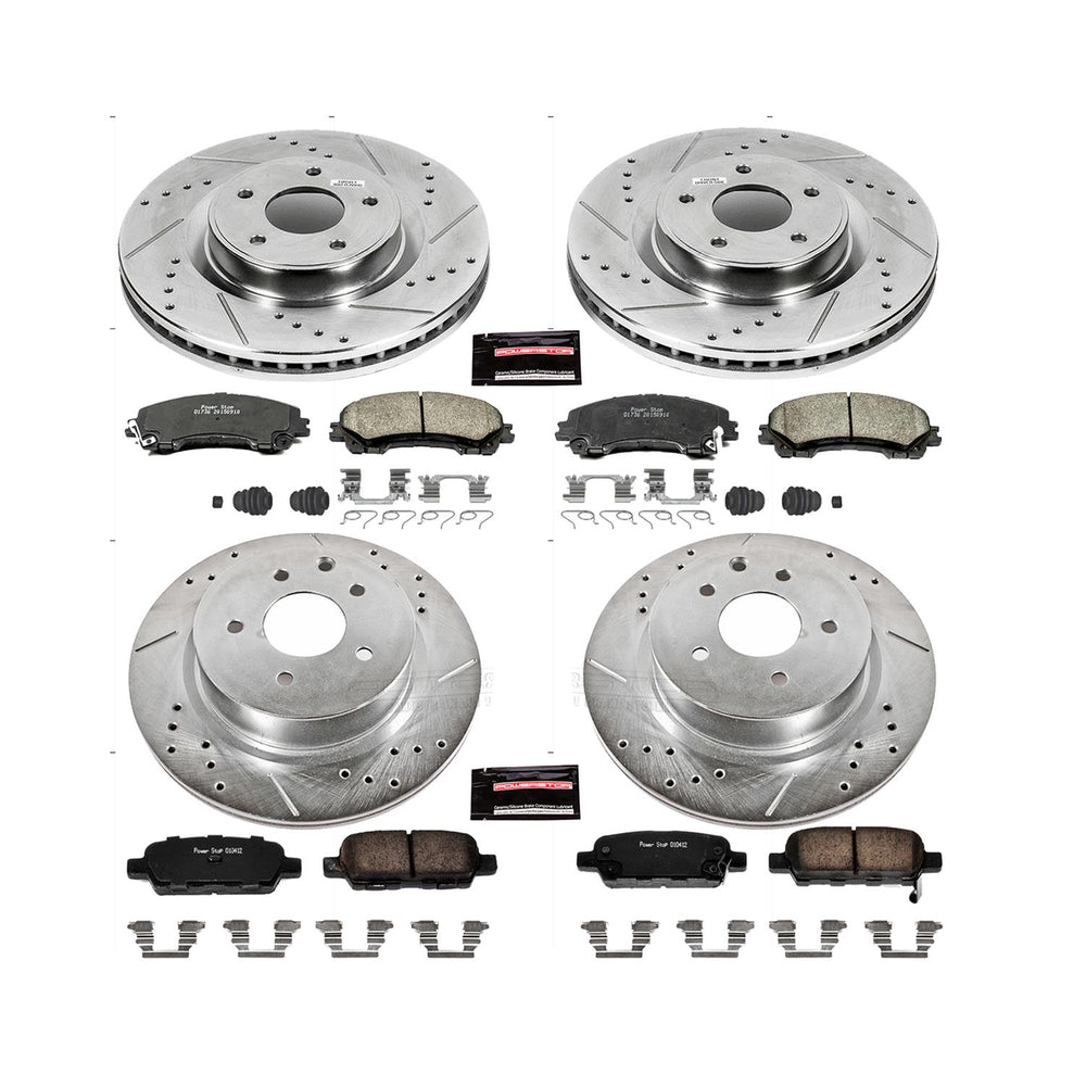 Power Stop 16-17 Infiniti QX50 Front & Rear Z23 Evolution Sport Brake Kit