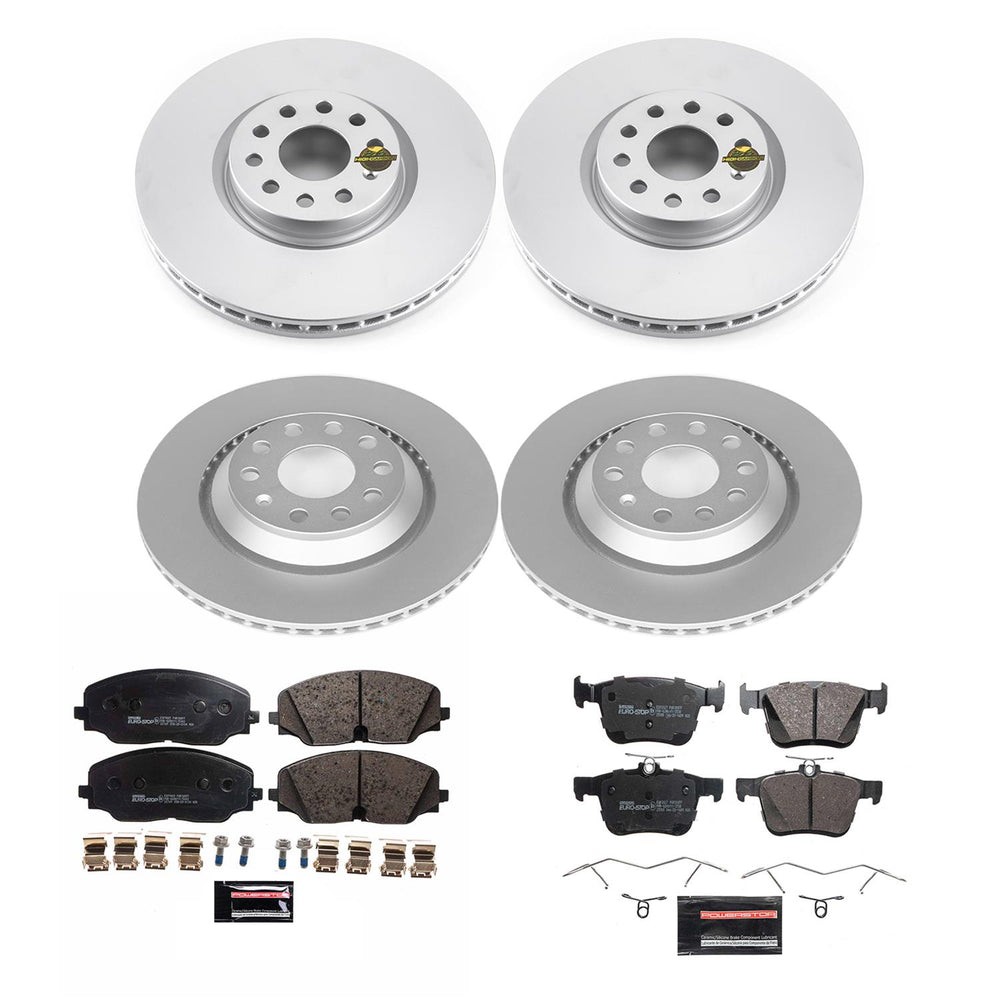 Power Stop 18-20 Volkswagen Atlas Front & Rear Euro-Stop Brake Kit