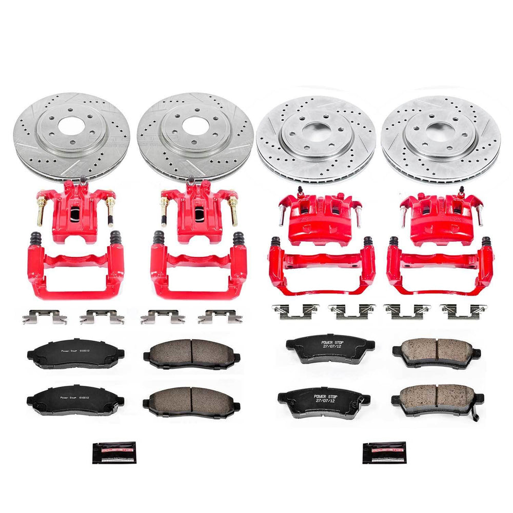 Power Stop 05-18 Nissan Frontier Front & Rear Z23 Evolution Sport Brake Kit w/Calipers
