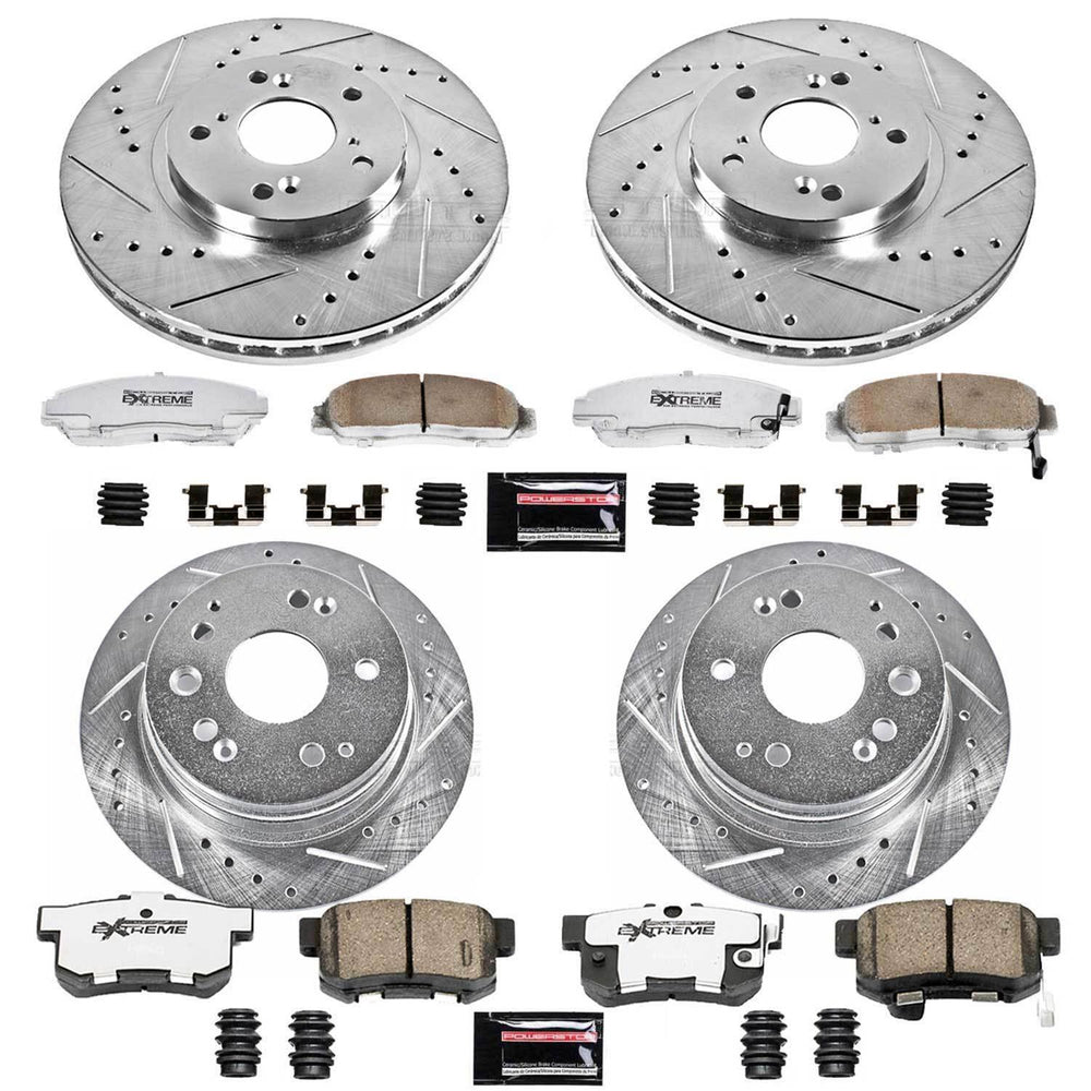 Power Stop 01-03 Acura CL Front & Rear Z26 Street Warrior Brake Kit