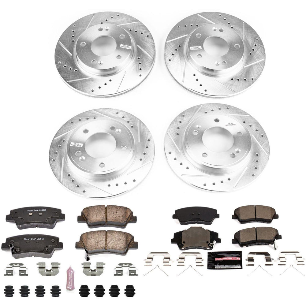 Power Stop 2017 Hyundai Ioniq Front & Rear Z23 Evolution Sport Brake Kit