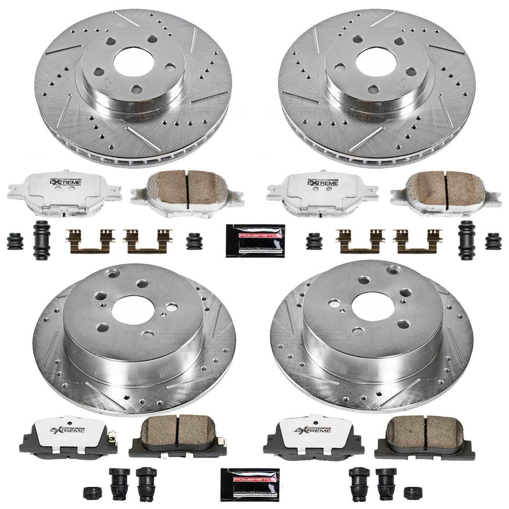 Power Stop 05-10 Scion tC Front & Rear Z26 Street Warrior Brake Kit