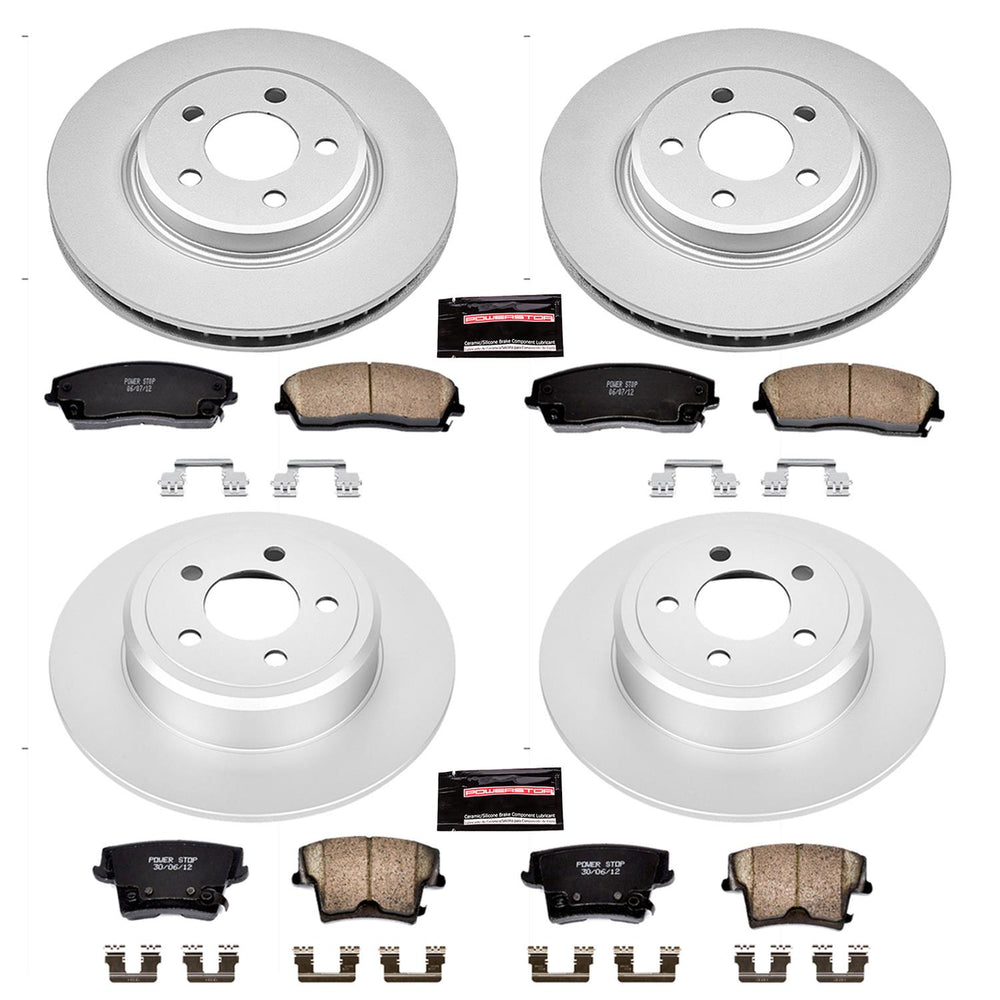 Power Stop 05-19 Chrysler 300 Front & Rear Z17 Evolution Geomet Coated Brake Kit