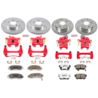 Power Stop 97-01 Honda Prelude Front & Rear Z26 Street Warrior Brake Kit w/Calipers