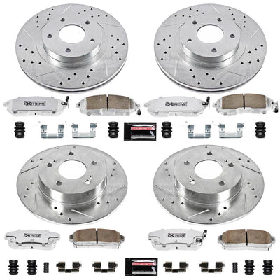 Power Stop 02-04 Infiniti I35 Front & Rear Z26 Street Warrior Brake Kit
