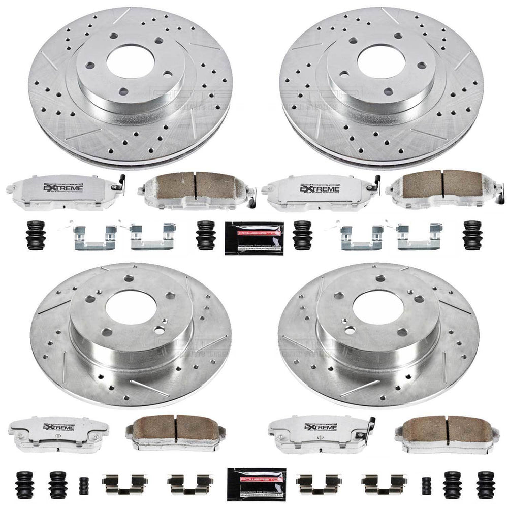 Power Stop 02-04 Infiniti I35 Front & Rear Z26 Street Warrior Brake Kit