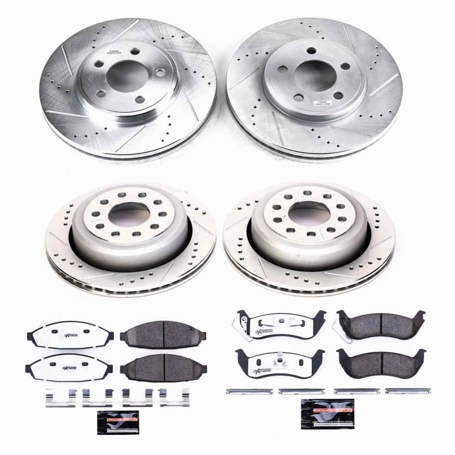 Power Stop 03-11 Lincoln Town Car Front & Rear Z26 Street Warrior Brake Kit