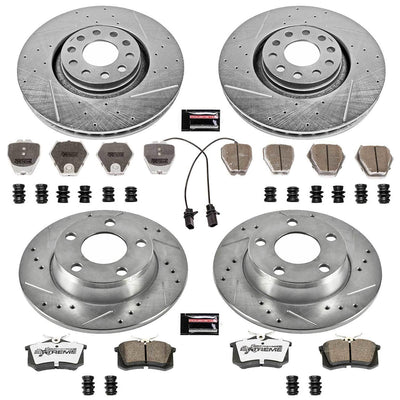 Power Stop 00-01 Audi A6 Quattro Front & Rear Z26 Street Warrior Brake Kit