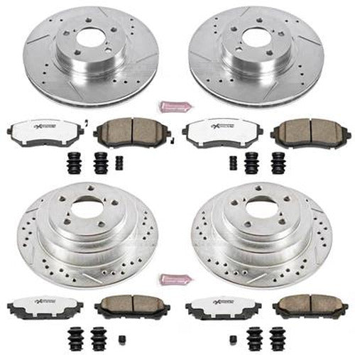 Power Stop 05-06 Saab 9-2X Front & Rear Z26 Street Warrior Brake Kit