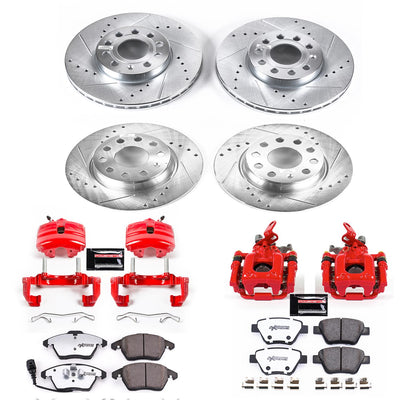 Power Stop 2012 Volkswagen Beetle Front & Rear Z26 Street Warrior Brake Kit w/Calipers