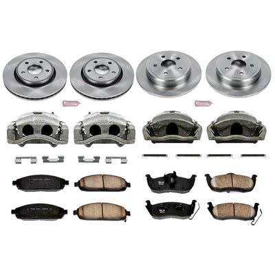 Power Stop 06-10 Jeep Commander Autospecialty Kit w/ Calipers - Front and Rear