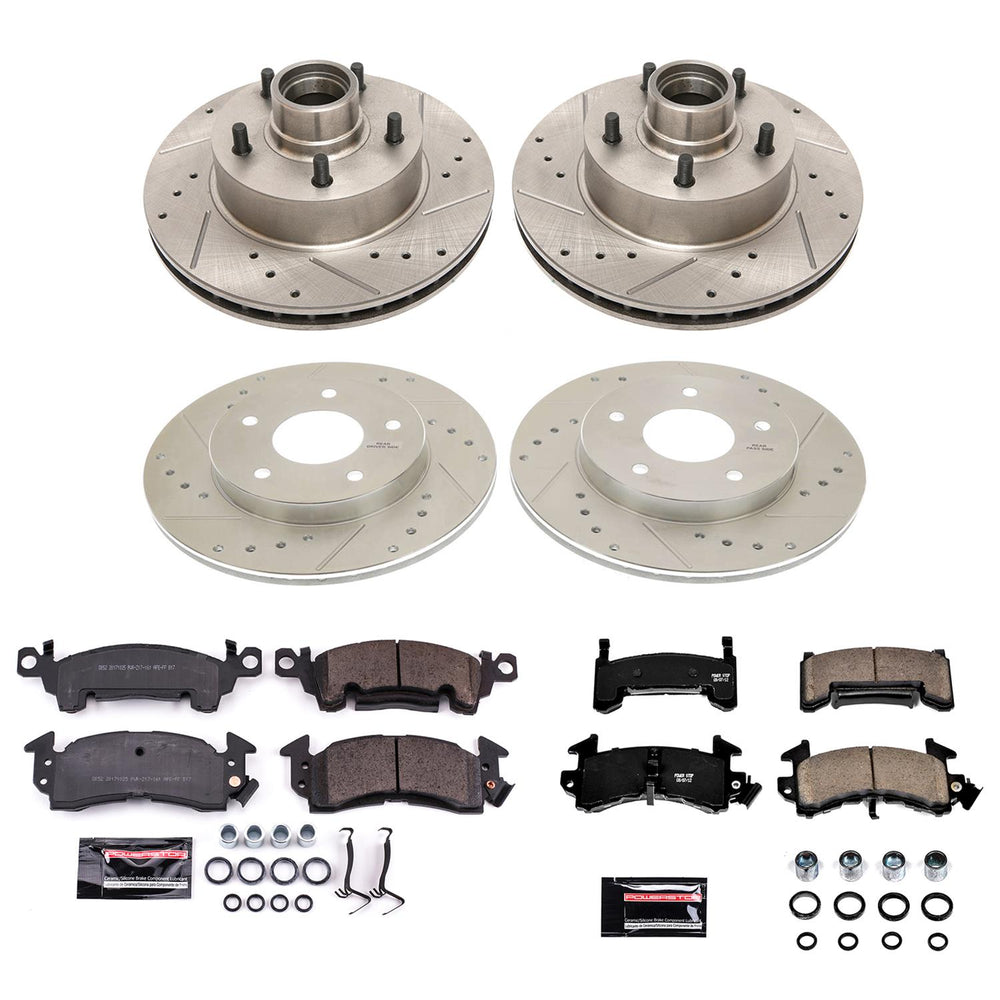 Power Stop 79-81 Pontiac Firebird Front & Rear Z23 Evolution Sport Brake Kit