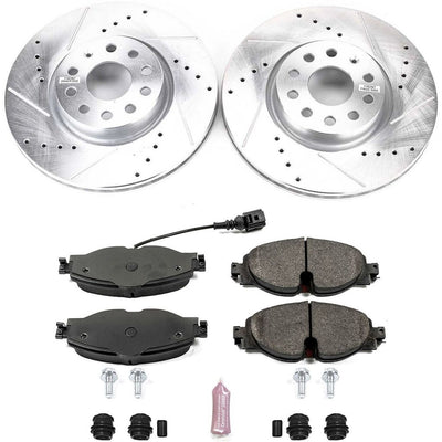Power Stop 15-18 Audi A3 Front & Rear Z23 Evolution Sport Brake Kit