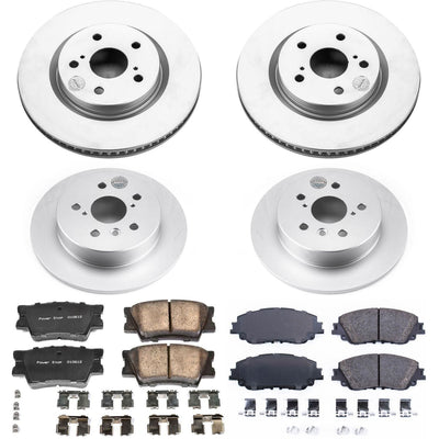 Power Stop 18-19 Toyota Camry Front & Rear Z17 Evolution Geomet Coated Brake Kit