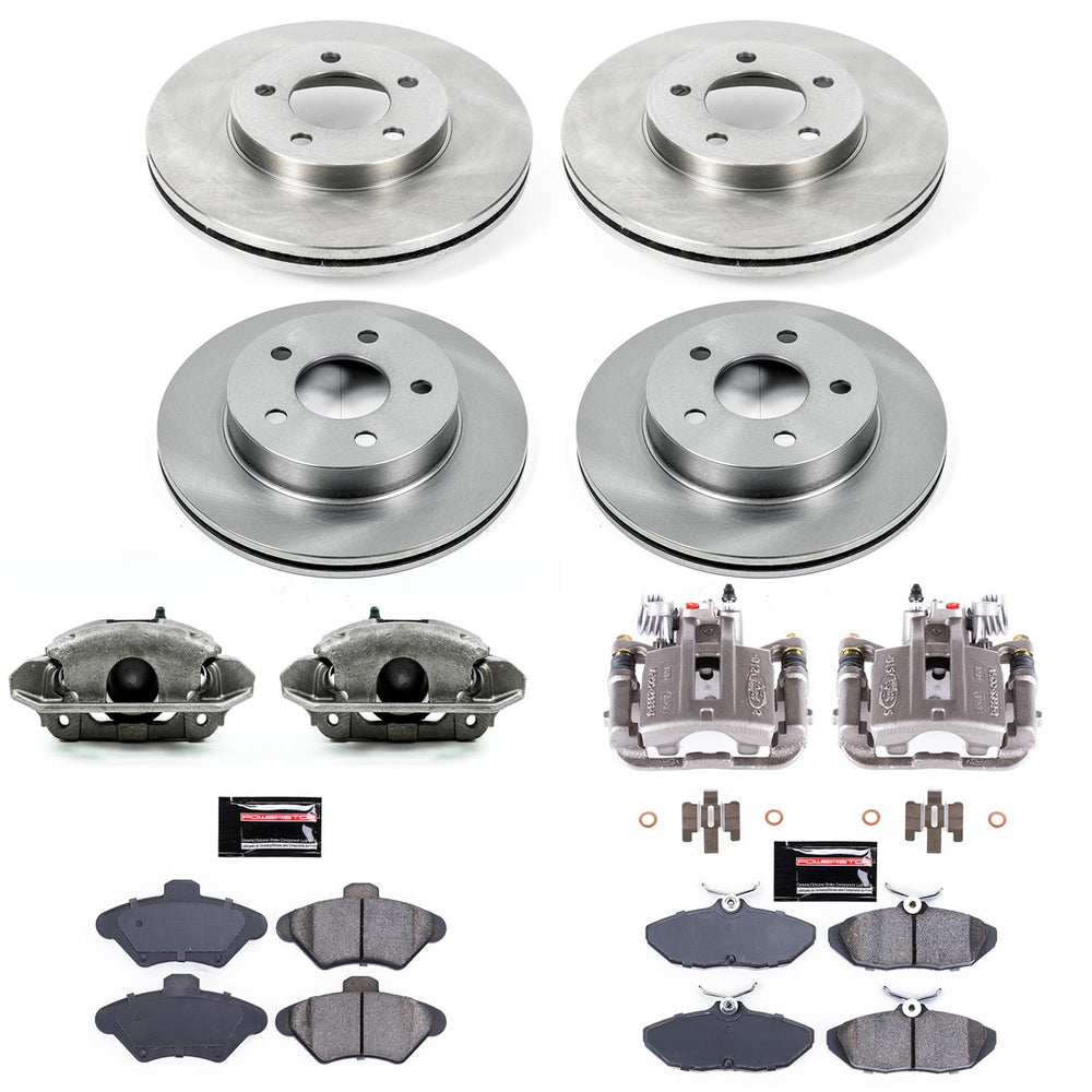 Power Stop 93-97 Ford Thunderbird Front & Rear Autospecialty Brake Kit w/Calipers