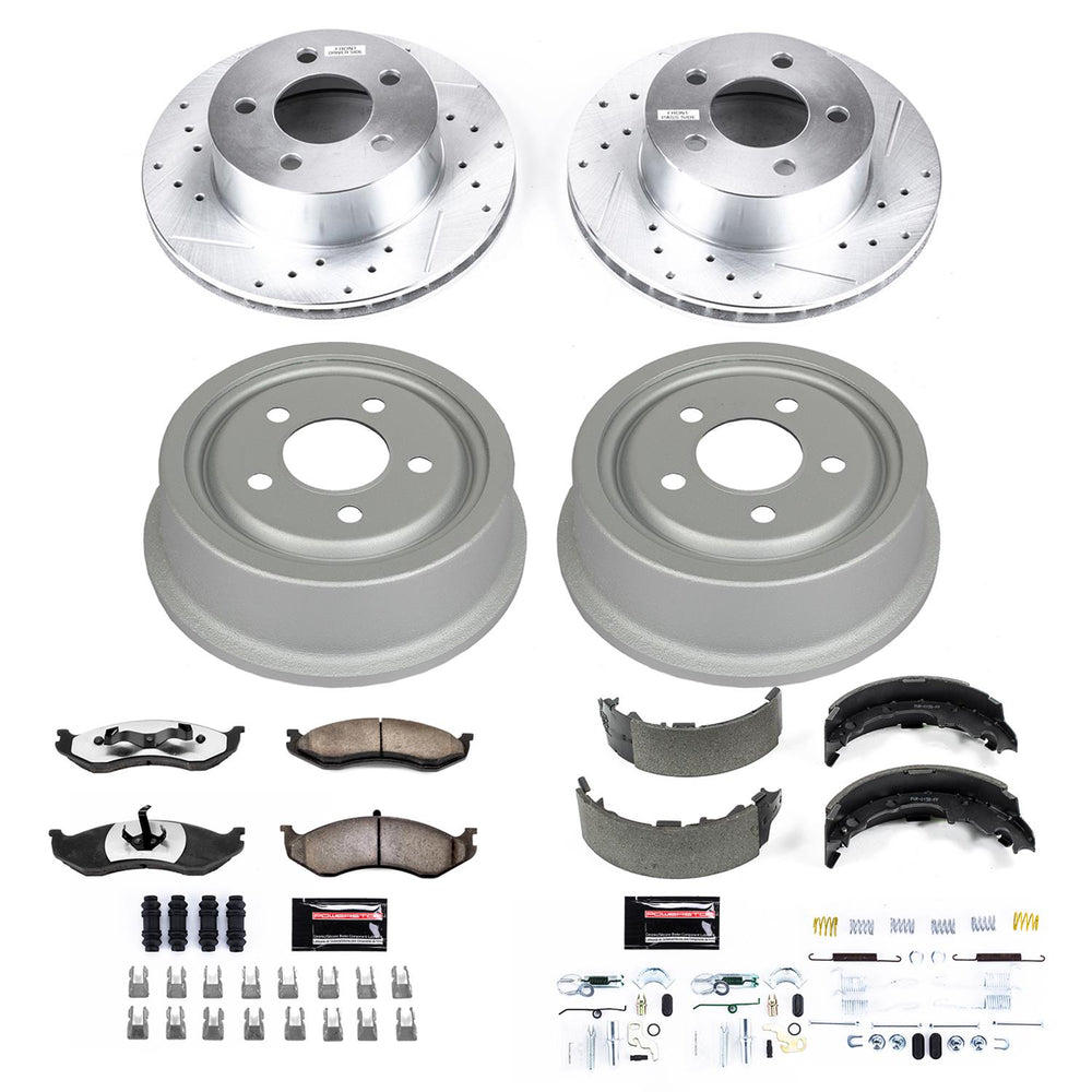 Power Stop 92-99 Jeep Cherokee Front & Rear Z36 Truck & Tow Brake Kit