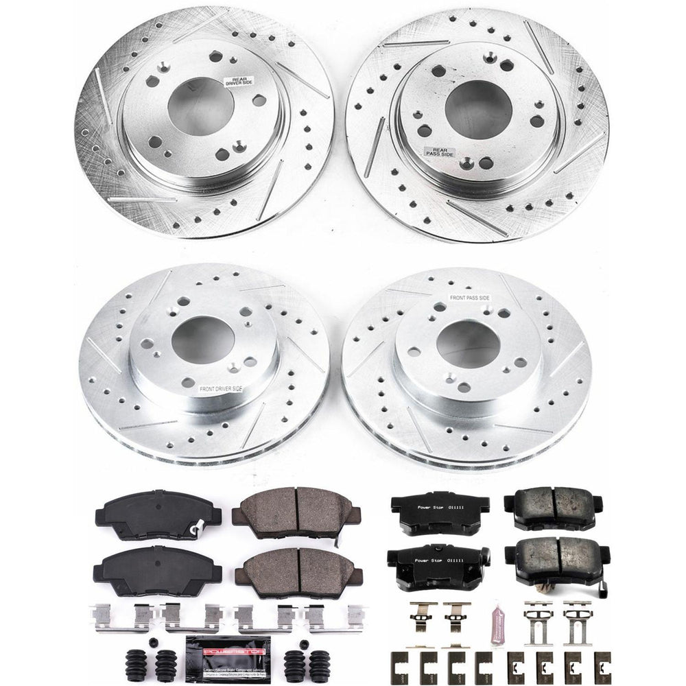 Power Stop 11-15 Honda CR-Z Front & Rear Z23 Evolution Sport Brake Kit