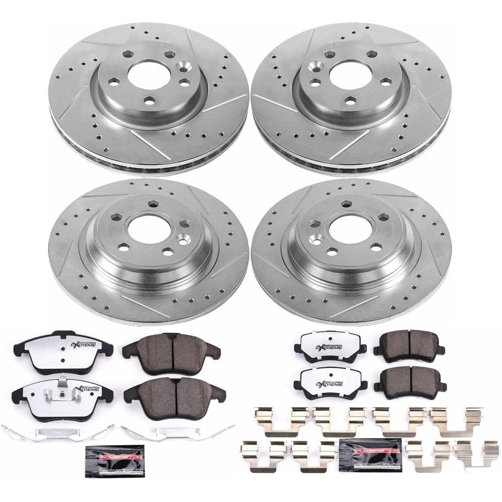 Power Stop 15-18 Volvo S60 Front & Rear Z36 Truck & Tow Brake Kit