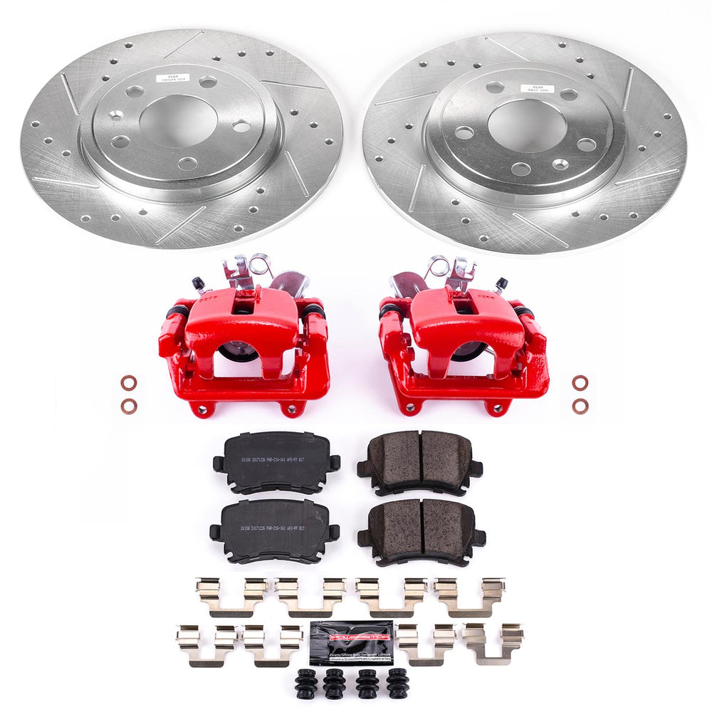 Power Stop 05-09 Audi A4 Rear Z23 Evolution Sport Brake Kit w/Calipers