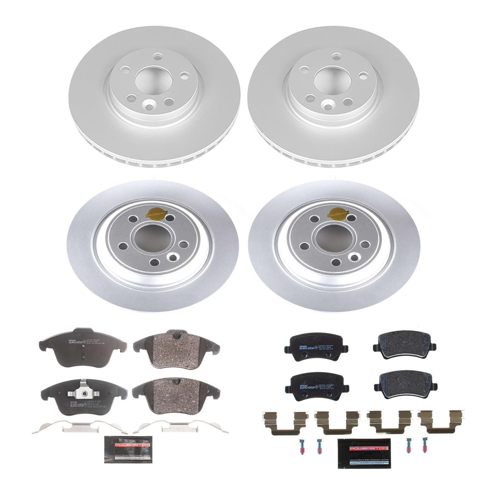 Power Stop 15-18 Volvo S60 Front & Rear Euro-Stop Brake Kit
