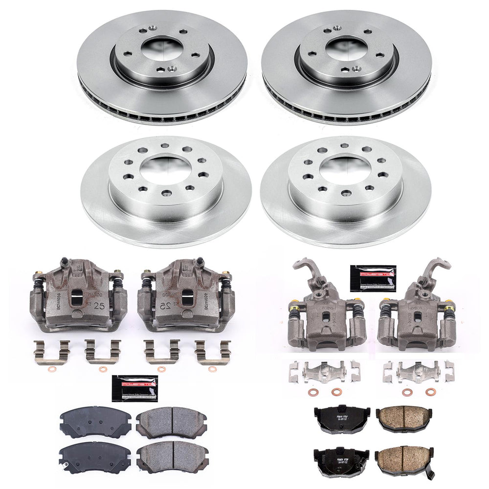 Power Stop 03-08 Hyundai Tiburon Front & Rear Autospecialty Brake Kit w/Calipers