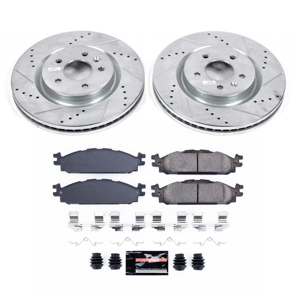 Power Stop 11-12 Lincoln MKS Front & Rear Z23 Evolution Sport Brake Kit w/Calipers