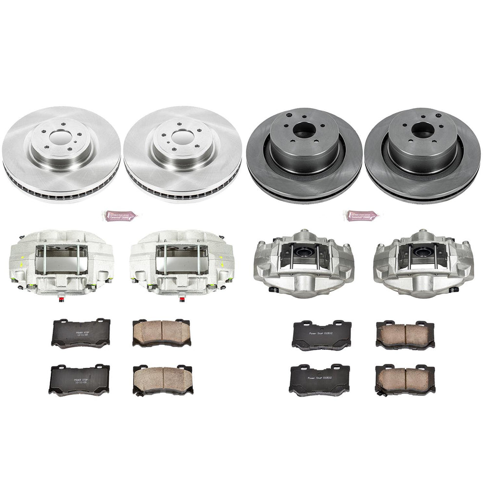 Power Stop 09-13 Infiniti FX50 Front & Rear Autospecialty Kit w/Cals
