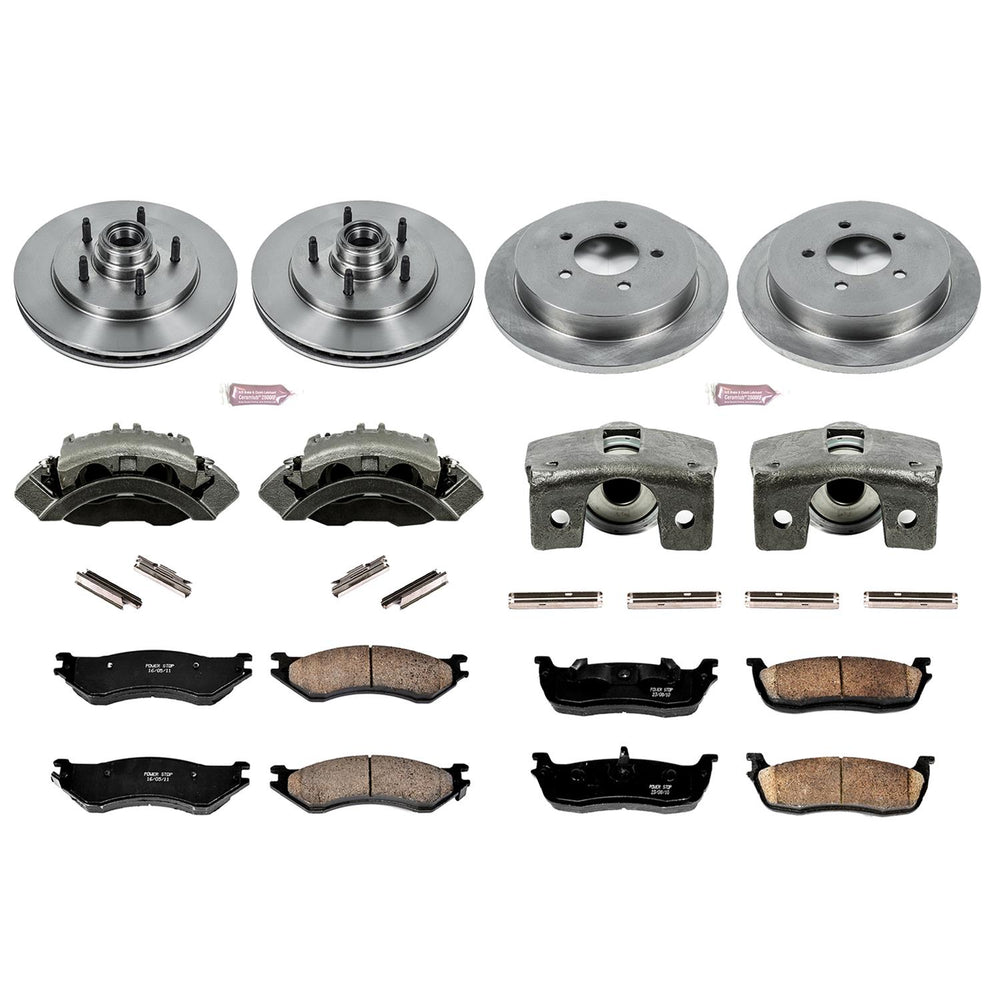 Power Stop 99-00 Ford F-150 Autospecialty Kit w/ Calipers - Front and Rear