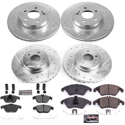 Power Stop 2014 Mercedes-Benz C300 Front & Rear Z23 Evolution Sport Brake Kit